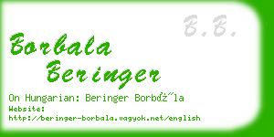 borbala beringer business card